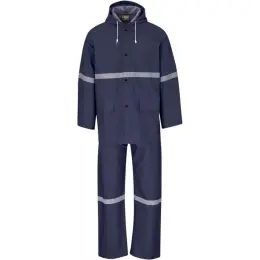 Tornado Rainsuit Polyester PVC Navy Front